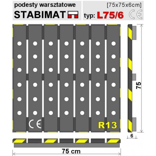 Podesty drewniane do obrabiarek L75