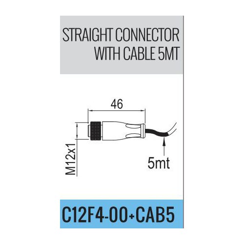 Kabel ze złączką prostą