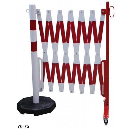 Wygrodzenie nożycowe przenośne z podstawą