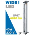 Lampa stanowiskowa Wide1 led 40W 100÷240V wyjście: “P”-kabel z zaciskiem